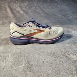 Brooks Shoes Womens 9.5 Grey Blue‎ Pink Ghost 15 Run Running Sneaker 1203801B492